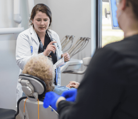 Animated smile during dental bridge placement